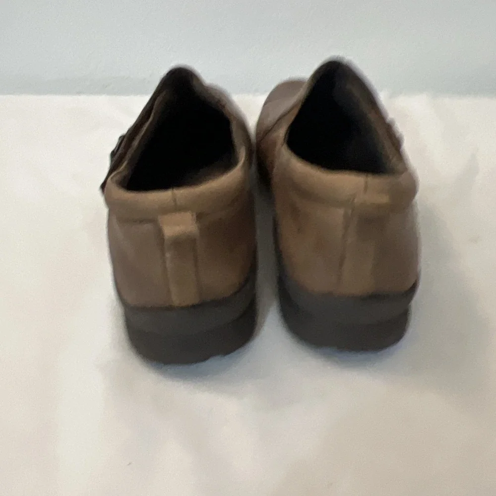 Earth Shoes Womens Size 11 Amity Brown Leather‎ Shoe Comfort Career Adjustable